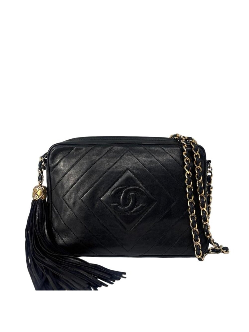 Chanel CC Logo Diamond Stitch Chain Shoulder Bag